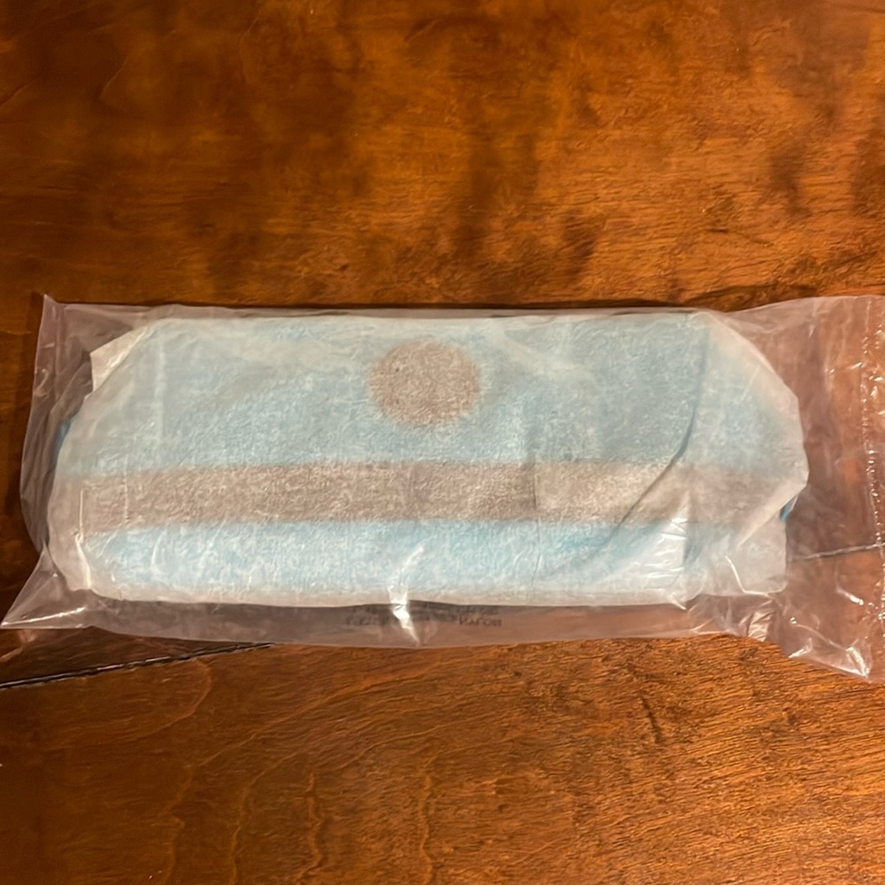 Avon Zippered Nylon Makeup Bag New & Sealed Turquoise and Brown Vintage 2004
